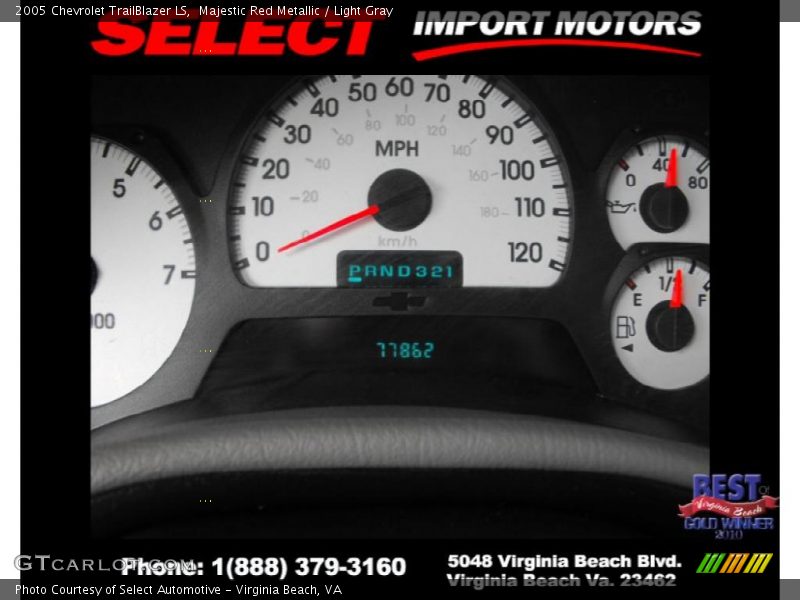 Majestic Red Metallic / Light Gray 2005 Chevrolet TrailBlazer LS