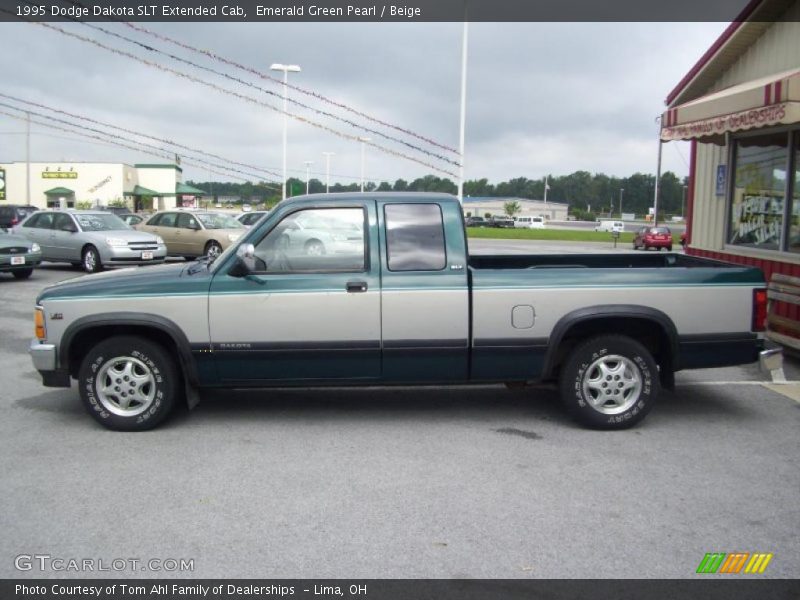 Emerald Green Pearl / Beige 1995 Dodge Dakota SLT Extended Cab