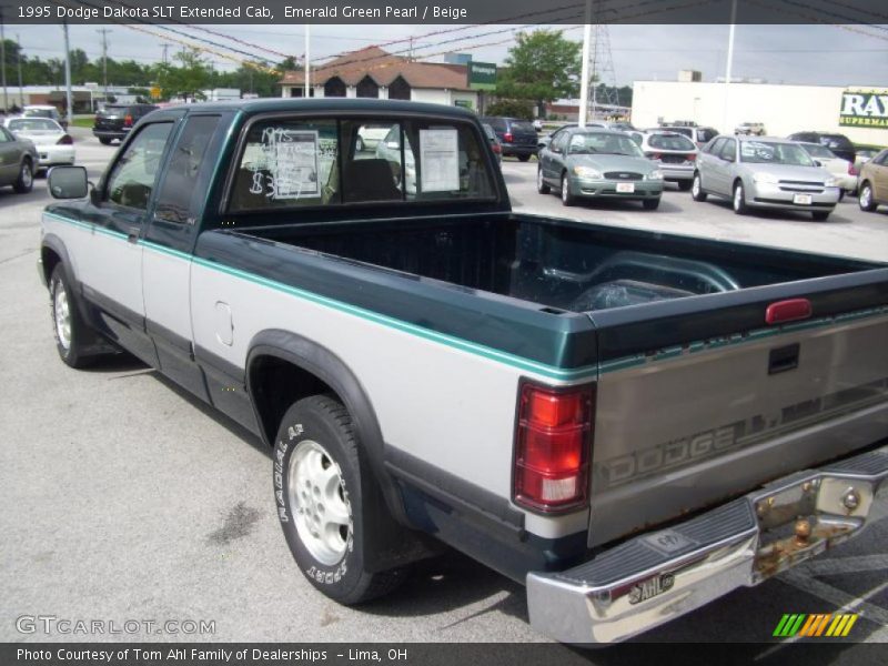 Emerald Green Pearl / Beige 1995 Dodge Dakota SLT Extended Cab
