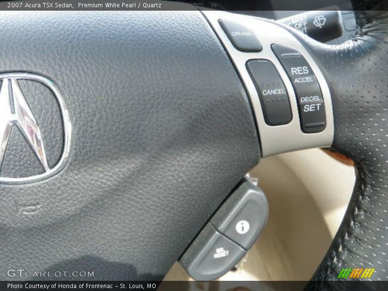 Premium White Pearl / Quartz 2007 Acura TSX Sedan