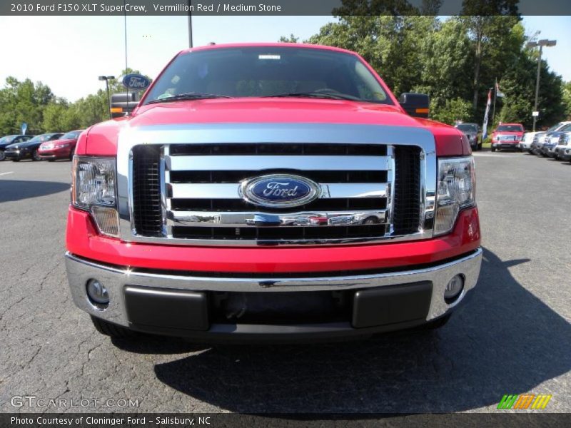 Vermillion Red / Medium Stone 2010 Ford F150 XLT SuperCrew