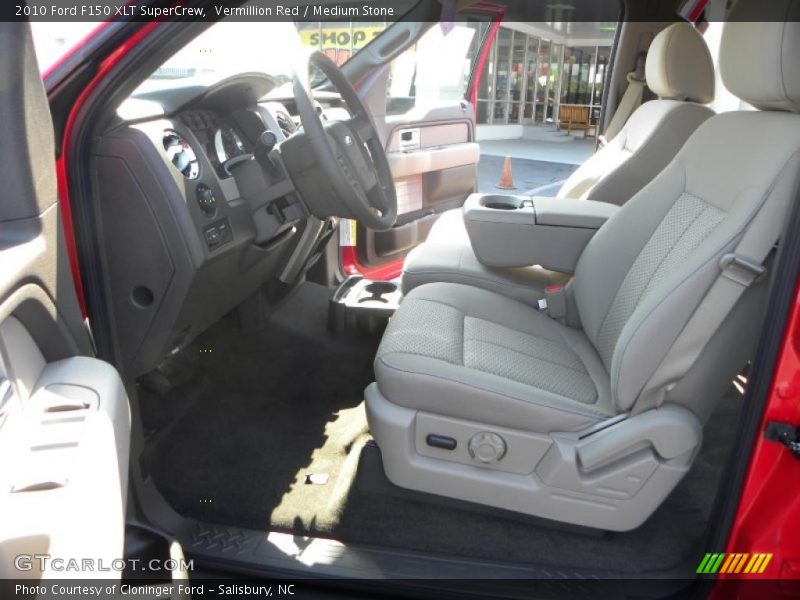 Vermillion Red / Medium Stone 2010 Ford F150 XLT SuperCrew
