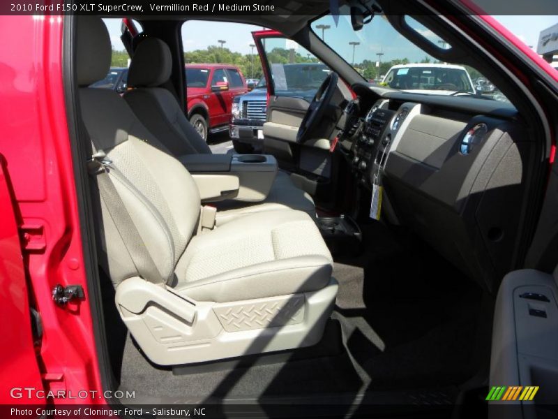 Vermillion Red / Medium Stone 2010 Ford F150 XLT SuperCrew