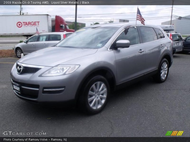 Liquid Silver Metallic / Black 2009 Mazda CX-9 Touring AWD