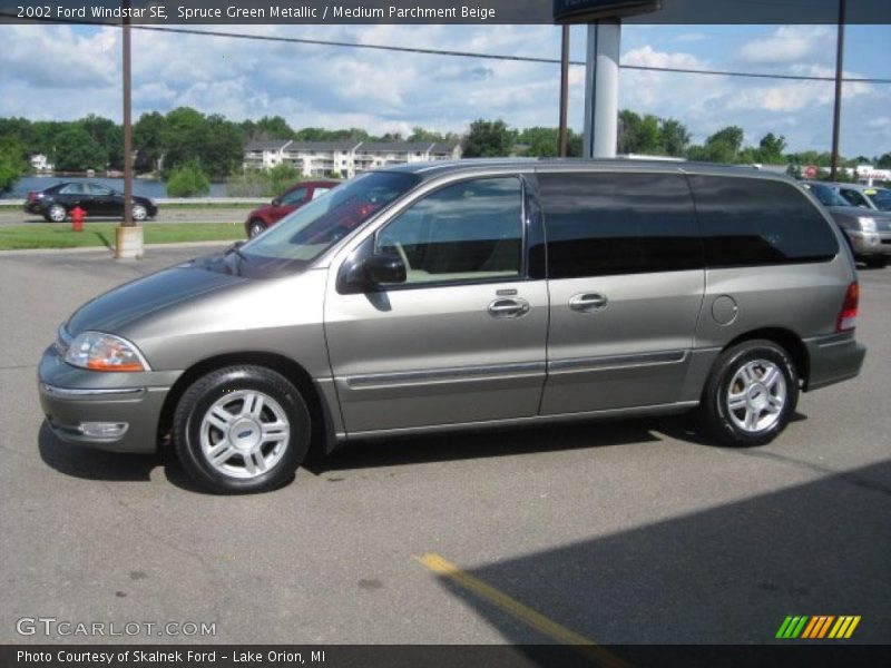 Spruce Green Metallic / Medium Parchment Beige 2002 Ford Windstar SE