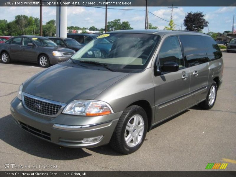 Spruce Green Metallic / Medium Parchment Beige 2002 Ford Windstar SE