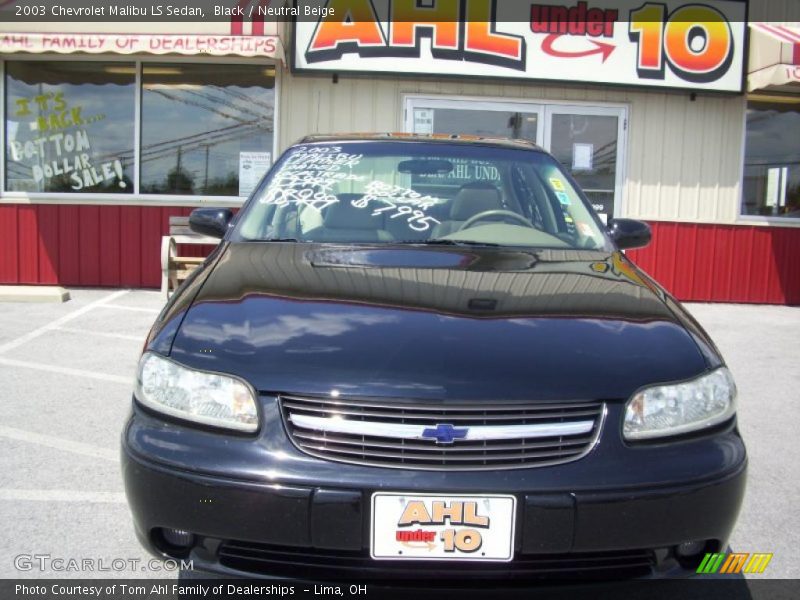 Black / Neutral Beige 2003 Chevrolet Malibu LS Sedan