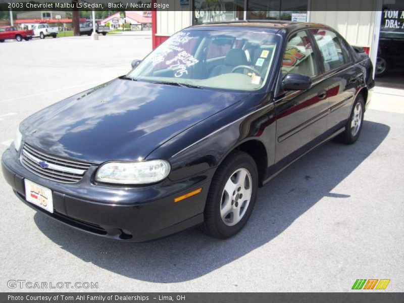 Black / Neutral Beige 2003 Chevrolet Malibu LS Sedan
