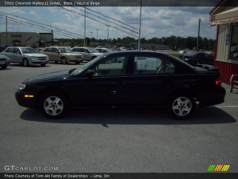 Black / Neutral Beige 2003 Chevrolet Malibu LS Sedan