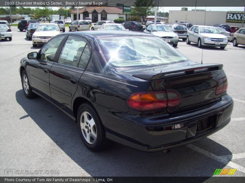 Black / Neutral Beige 2003 Chevrolet Malibu LS Sedan