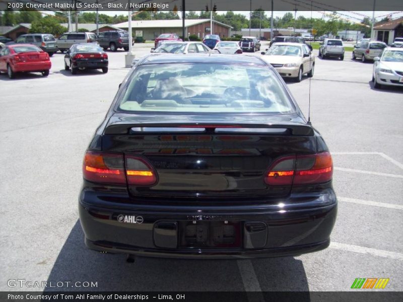 Black / Neutral Beige 2003 Chevrolet Malibu LS Sedan