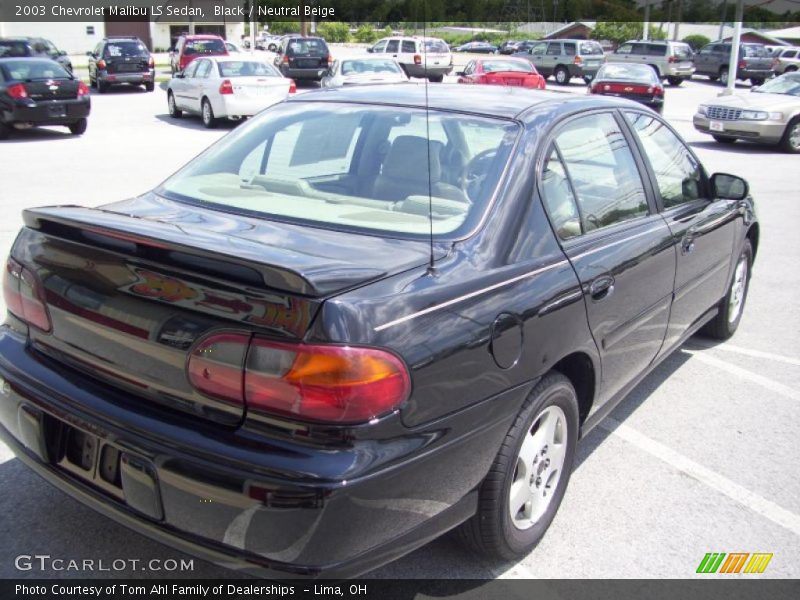 Black / Neutral Beige 2003 Chevrolet Malibu LS Sedan