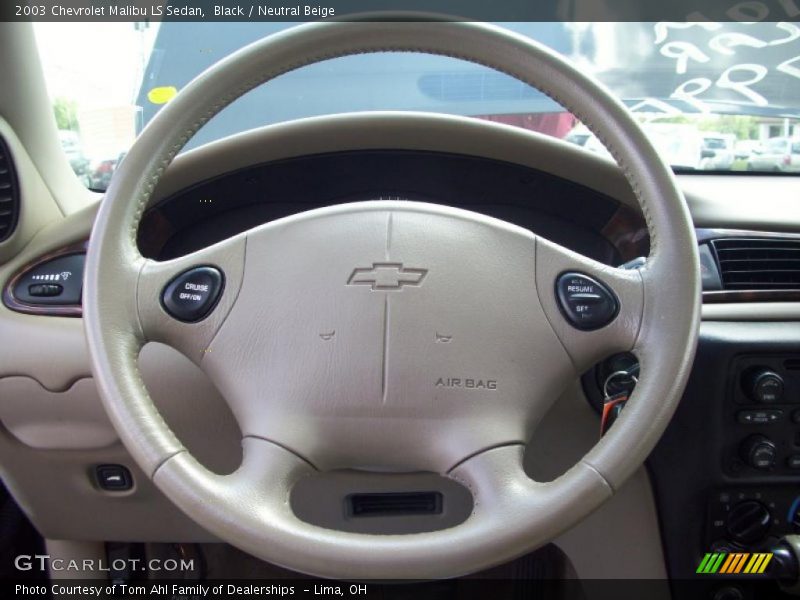 Black / Neutral Beige 2003 Chevrolet Malibu LS Sedan