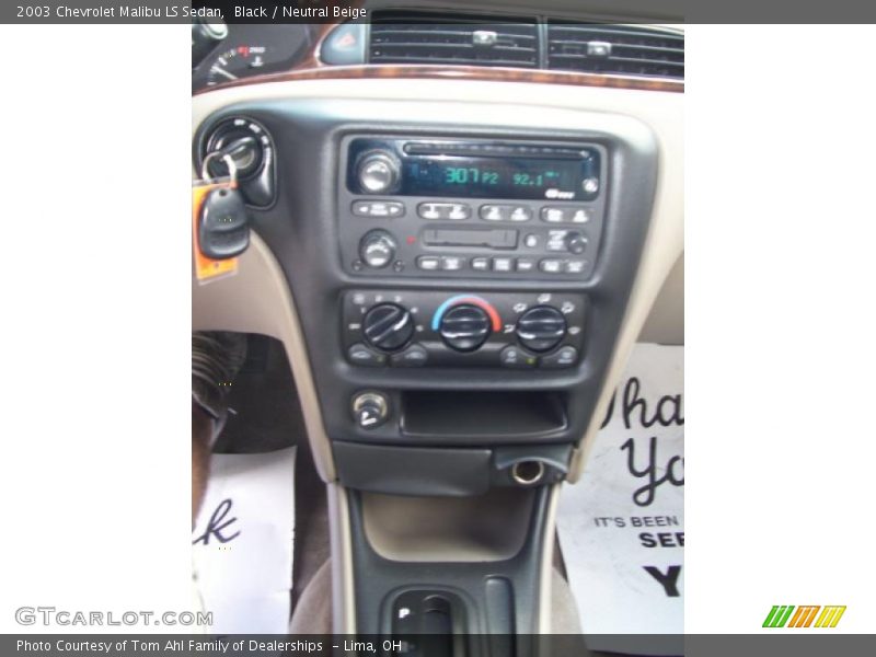 Black / Neutral Beige 2003 Chevrolet Malibu LS Sedan