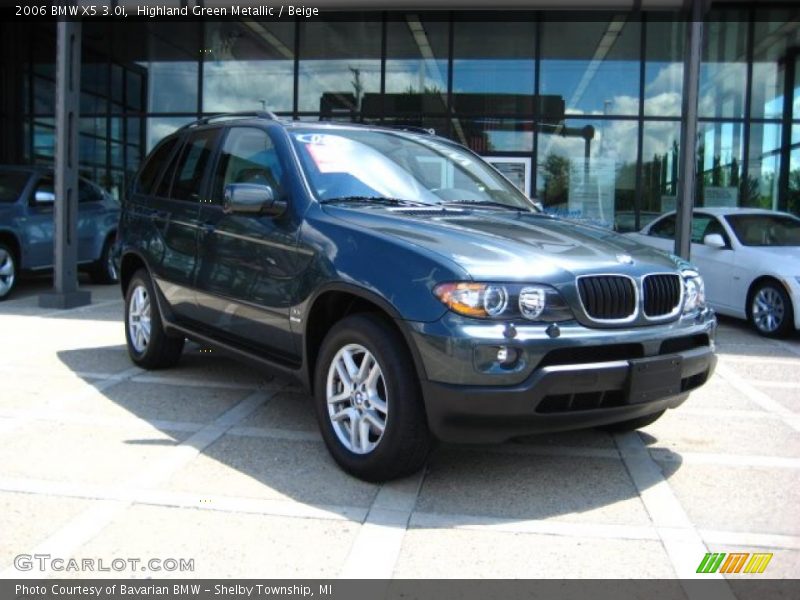 Highland Green Metallic / Beige 2006 BMW X5 3.0i