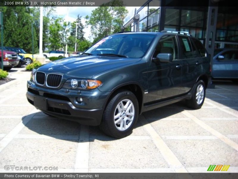 Highland Green Metallic / Beige 2006 BMW X5 3.0i