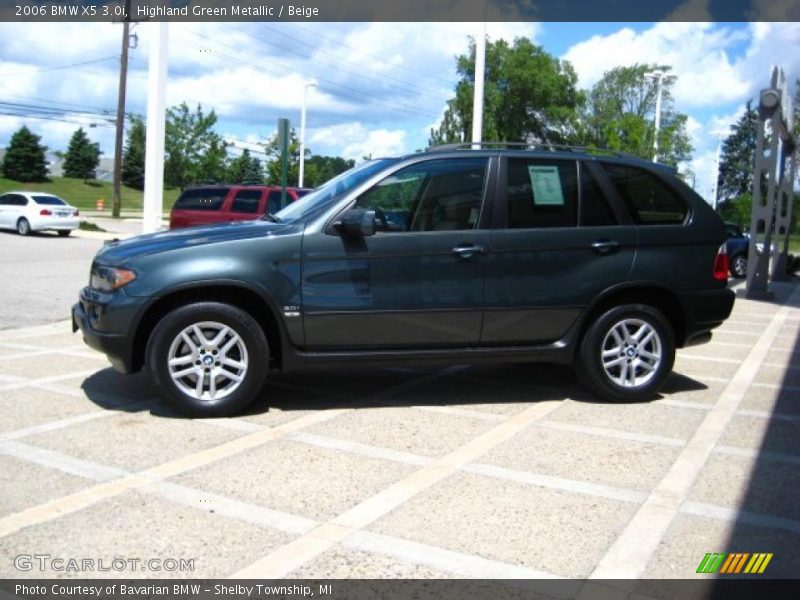 Highland Green Metallic / Beige 2006 BMW X5 3.0i