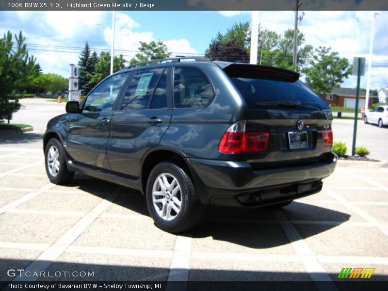 Highland Green Metallic / Beige 2006 BMW X5 3.0i
