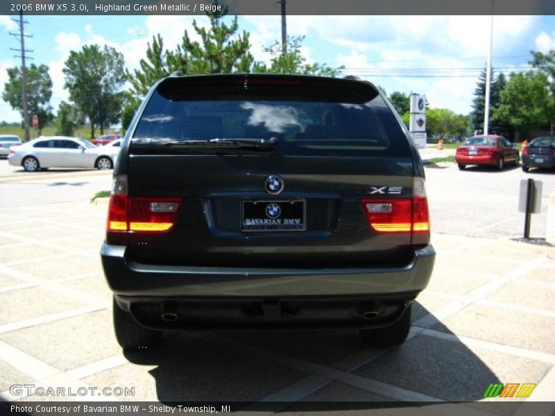 Highland Green Metallic / Beige 2006 BMW X5 3.0i