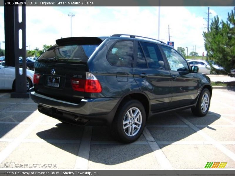 Highland Green Metallic / Beige 2006 BMW X5 3.0i