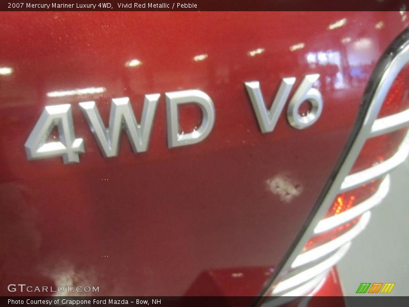 Vivid Red Metallic / Pebble 2007 Mercury Mariner Luxury 4WD