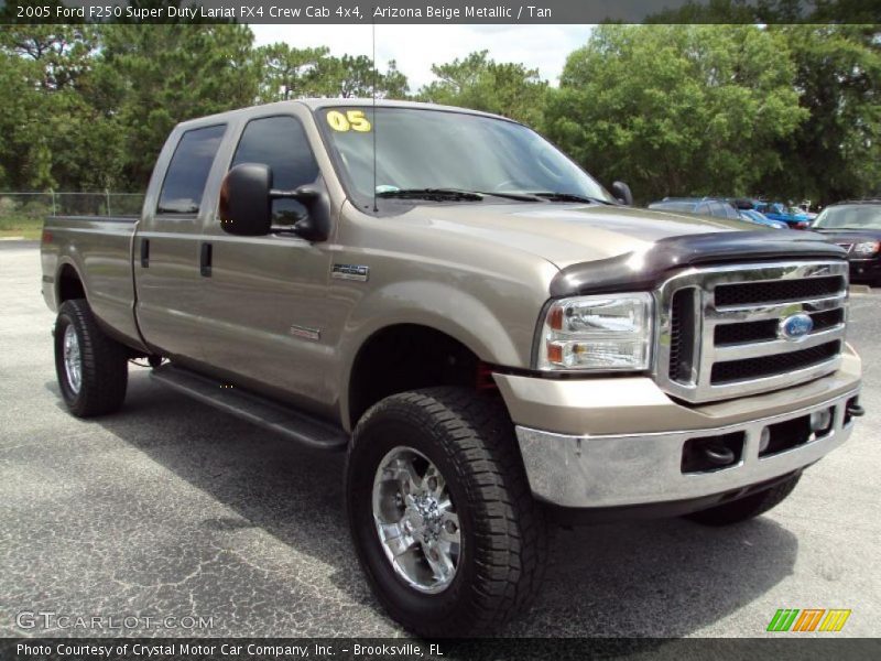 Arizona Beige Metallic / Tan 2005 Ford F250 Super Duty Lariat FX4 Crew Cab 4x4