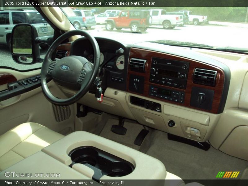 Arizona Beige Metallic / Tan 2005 Ford F250 Super Duty Lariat FX4 Crew Cab 4x4