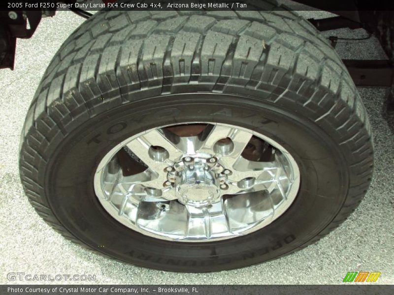 Arizona Beige Metallic / Tan 2005 Ford F250 Super Duty Lariat FX4 Crew Cab 4x4
