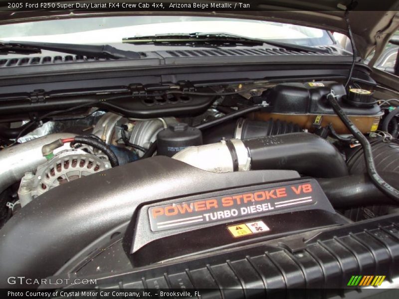 Arizona Beige Metallic / Tan 2005 Ford F250 Super Duty Lariat FX4 Crew Cab 4x4