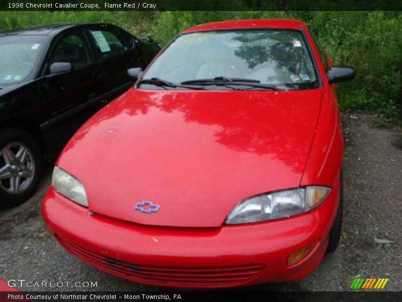 Flame Red / Gray 1998 Chevrolet Cavalier Coupe