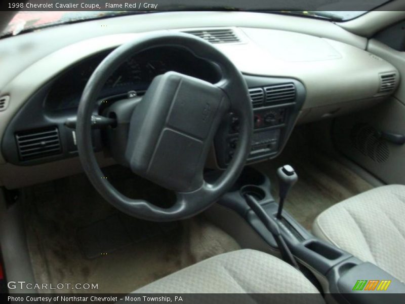 Flame Red / Gray 1998 Chevrolet Cavalier Coupe