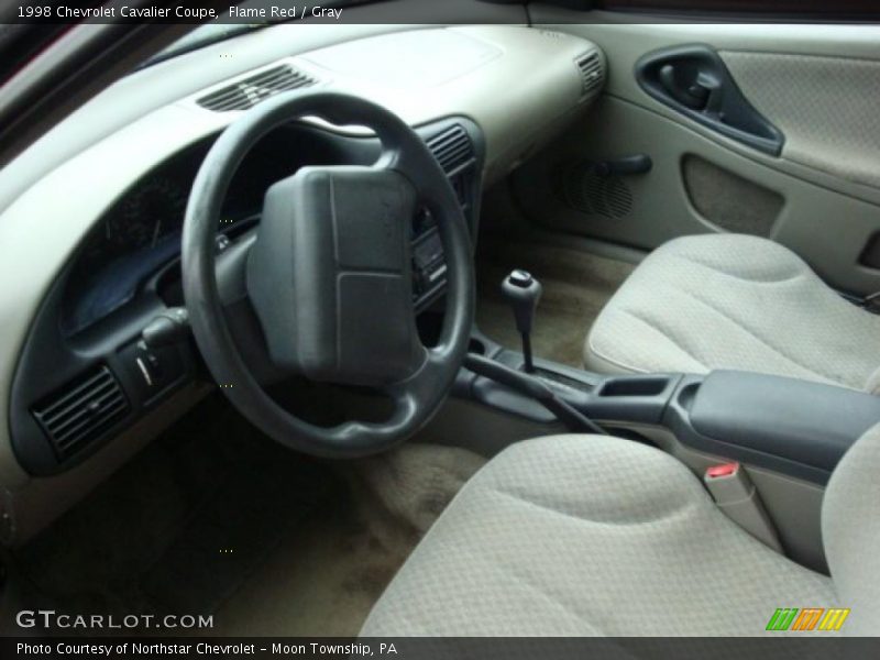 Flame Red / Gray 1998 Chevrolet Cavalier Coupe