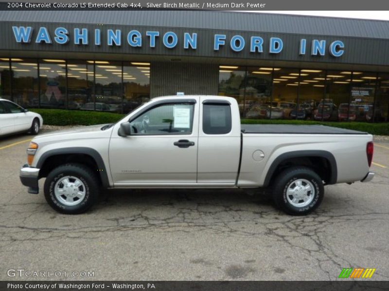 Silver Birch Metallic / Medium Dark Pewter 2004 Chevrolet Colorado LS Extended Cab 4x4