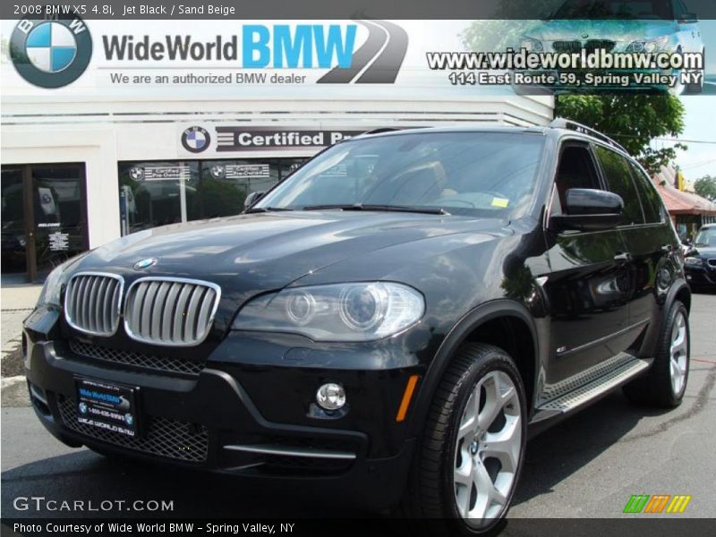 Jet Black / Sand Beige 2008 BMW X5 4.8i