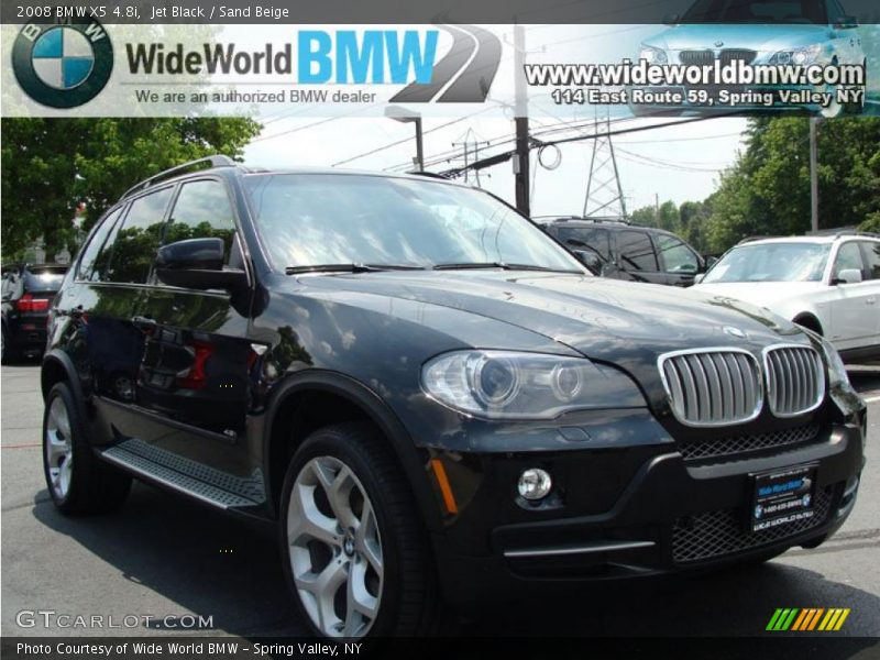 Jet Black / Sand Beige 2008 BMW X5 4.8i