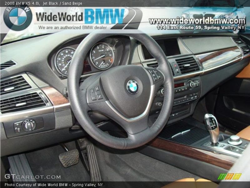 Jet Black / Sand Beige 2008 BMW X5 4.8i