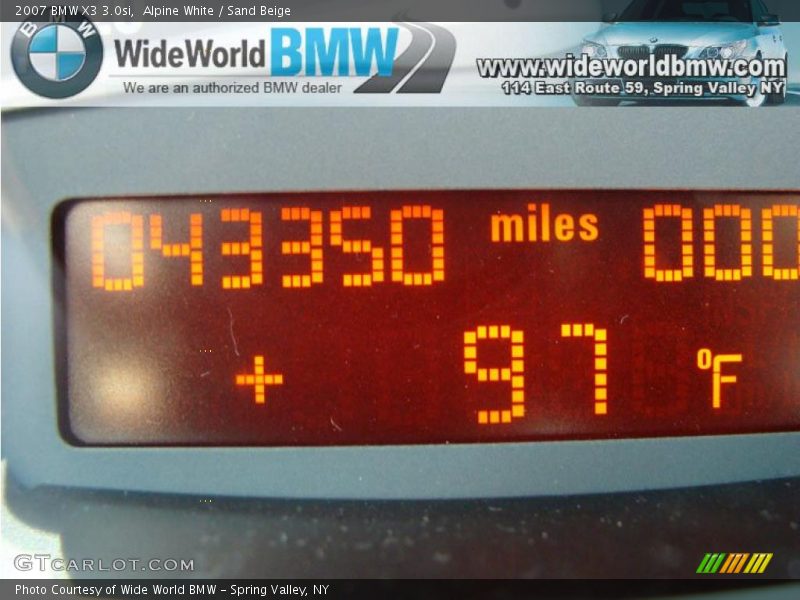 Alpine White / Sand Beige 2007 BMW X3 3.0si