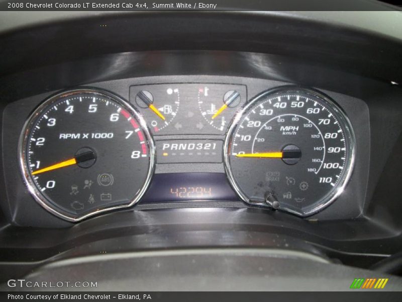 Summit White / Ebony 2008 Chevrolet Colorado LT Extended Cab 4x4
