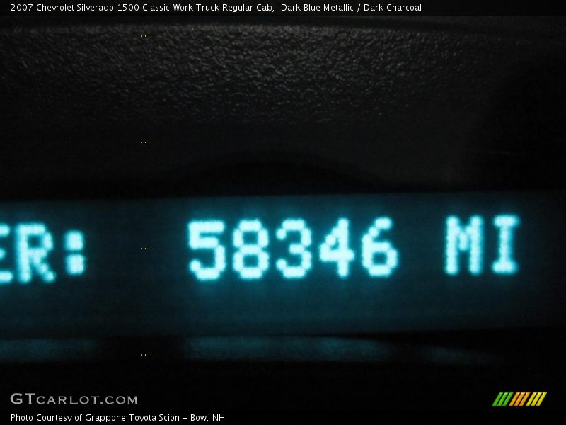 Dark Blue Metallic / Dark Charcoal 2007 Chevrolet Silverado 1500 Classic Work Truck Regular Cab