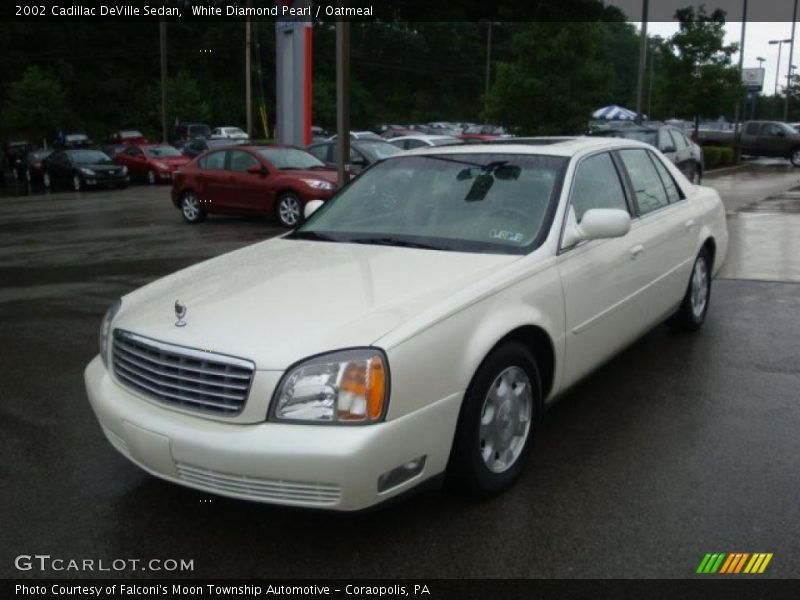 White Diamond Pearl / Oatmeal 2002 Cadillac DeVille Sedan