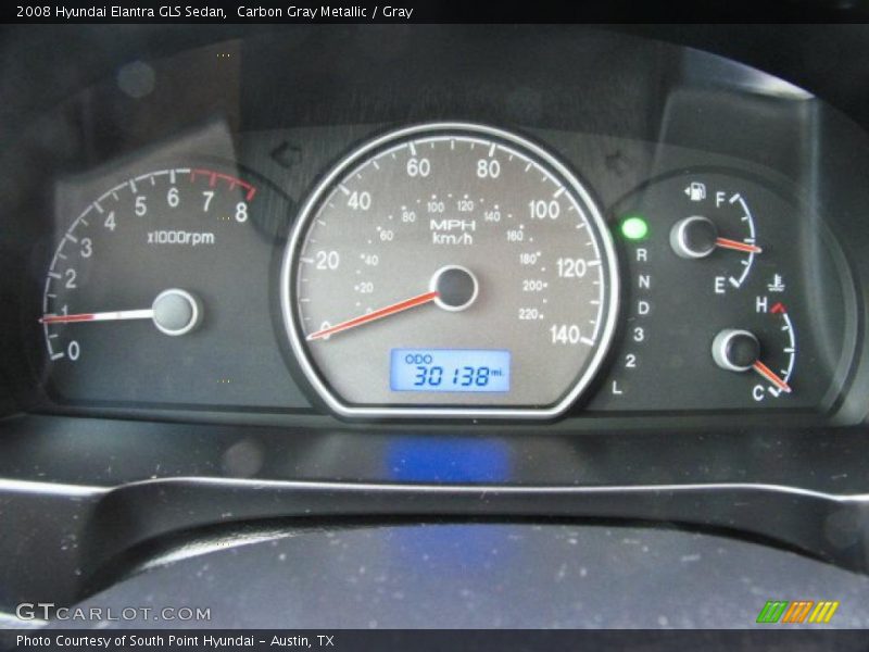 Carbon Gray Metallic / Gray 2008 Hyundai Elantra GLS Sedan