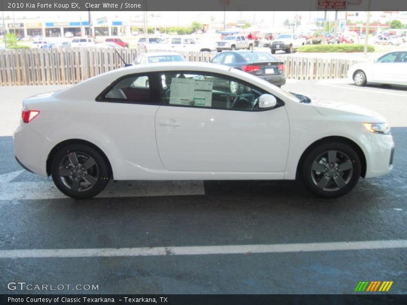 Clear White / Stone 2010 Kia Forte Koup EX