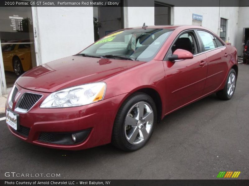 Performance Red Metallic / Ebony 2010 Pontiac G6 GT Sedan