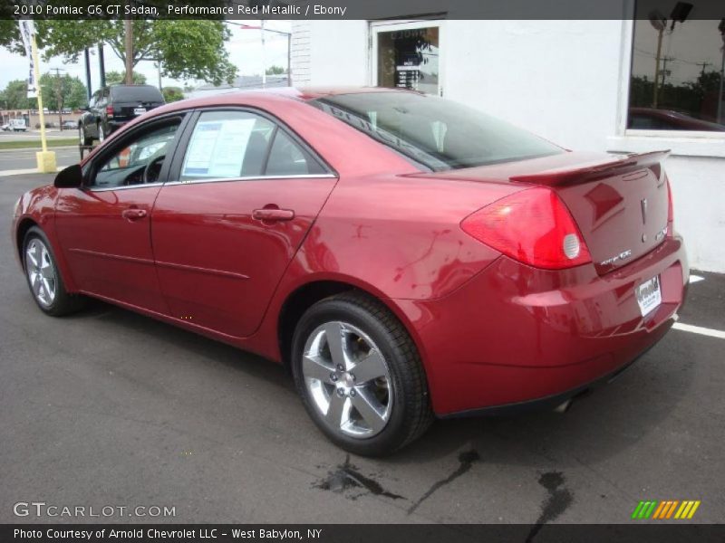 Performance Red Metallic / Ebony 2010 Pontiac G6 GT Sedan