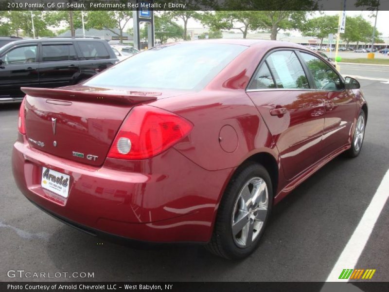 Performance Red Metallic / Ebony 2010 Pontiac G6 GT Sedan