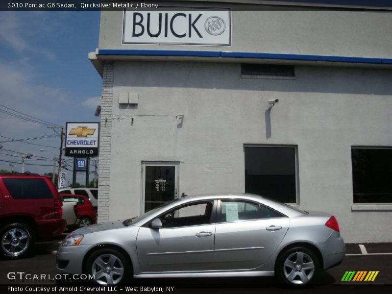 Quicksilver Metallic / Ebony 2010 Pontiac G6 Sedan