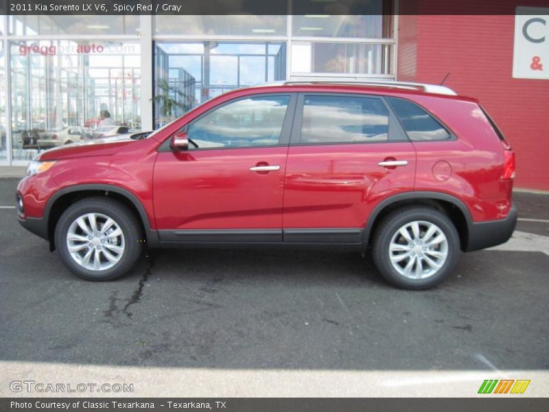 Spicy Red / Gray 2011 Kia Sorento LX V6