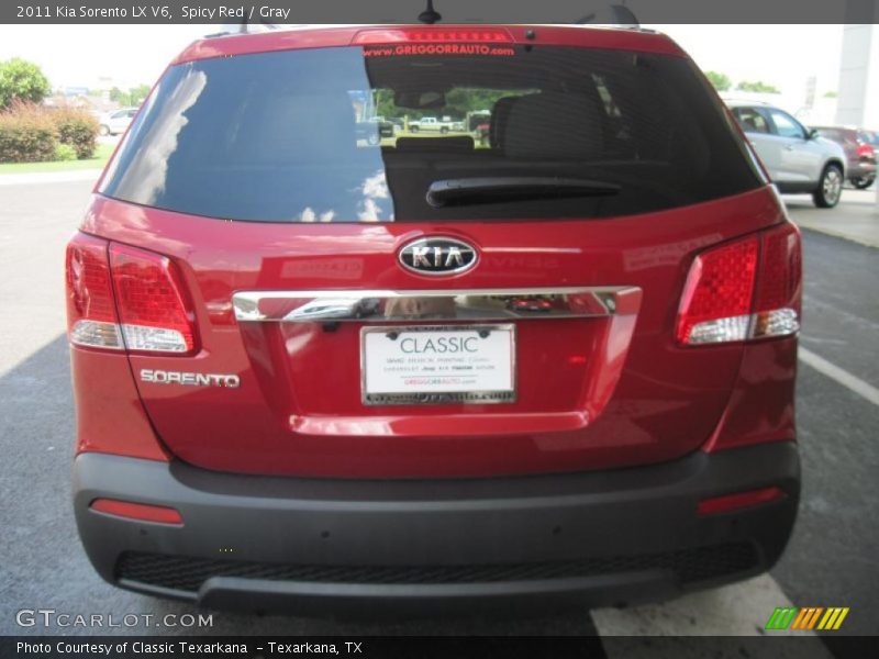 Spicy Red / Gray 2011 Kia Sorento LX V6