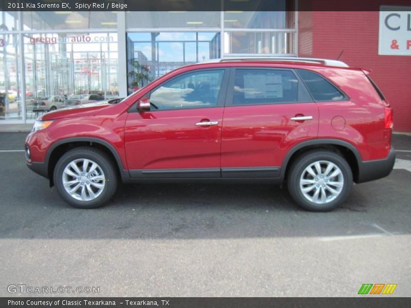 Spicy Red / Beige 2011 Kia Sorento EX