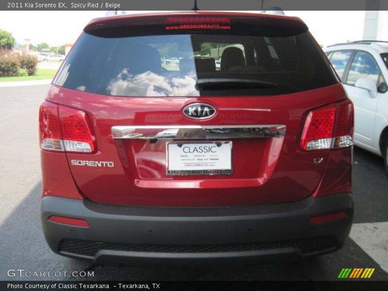 Spicy Red / Beige 2011 Kia Sorento EX